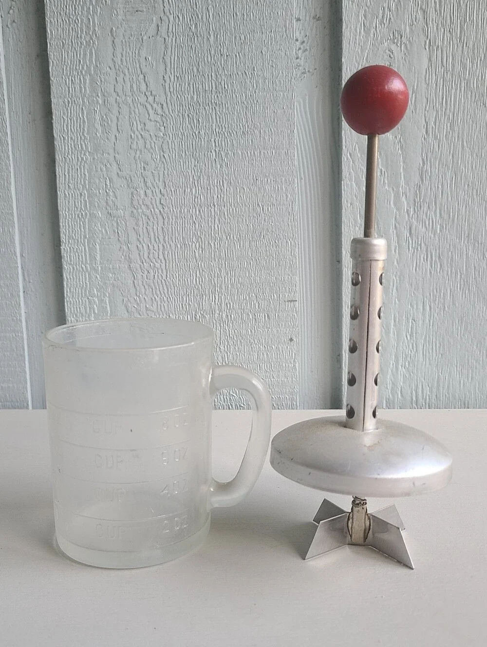 Vintage Anchor Hocking Food Chopper with Measuring Cup Base